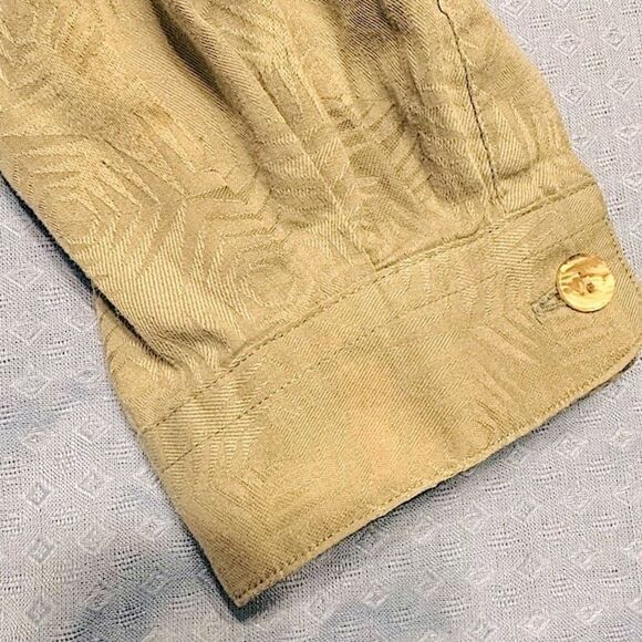 Pale Green Jhane Barnes Grandad or band Collar long sleeve shirt Size Small - Picture 11 of 11